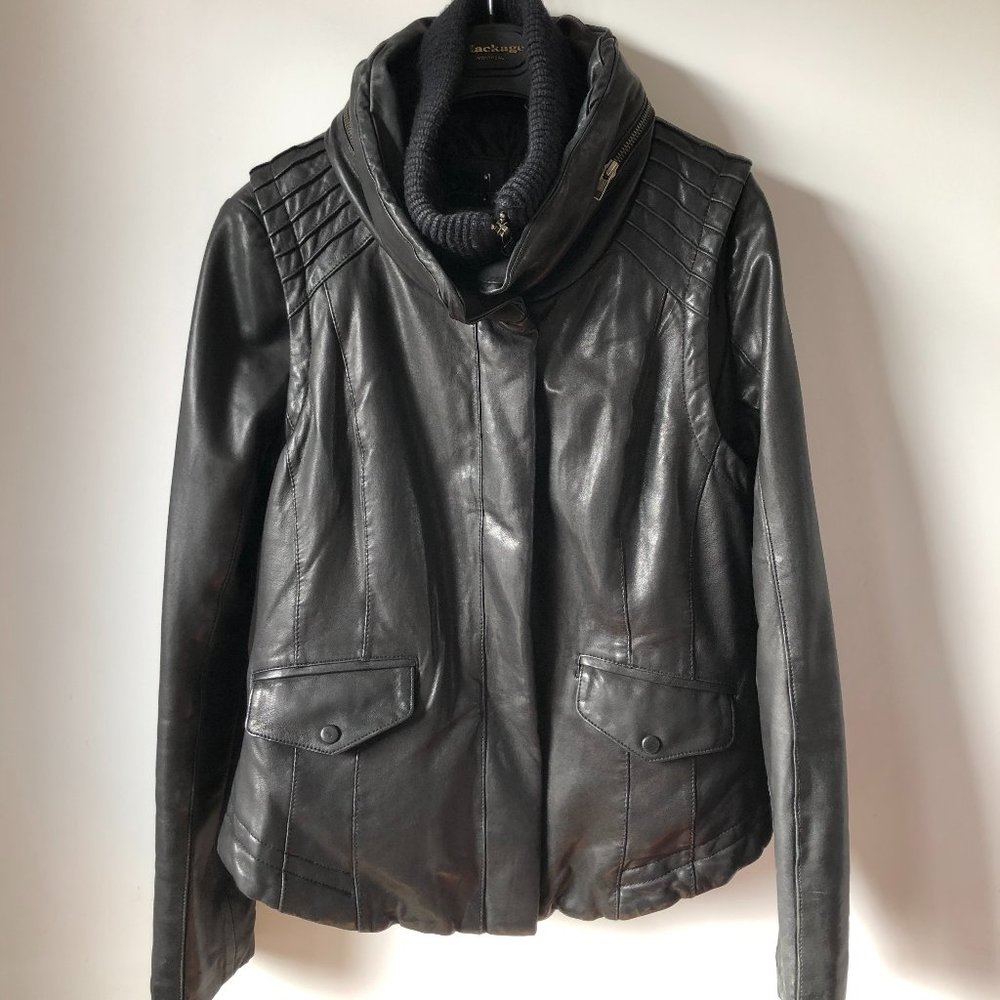 Mackage Leather jacket  2-in-1 jacket vest set